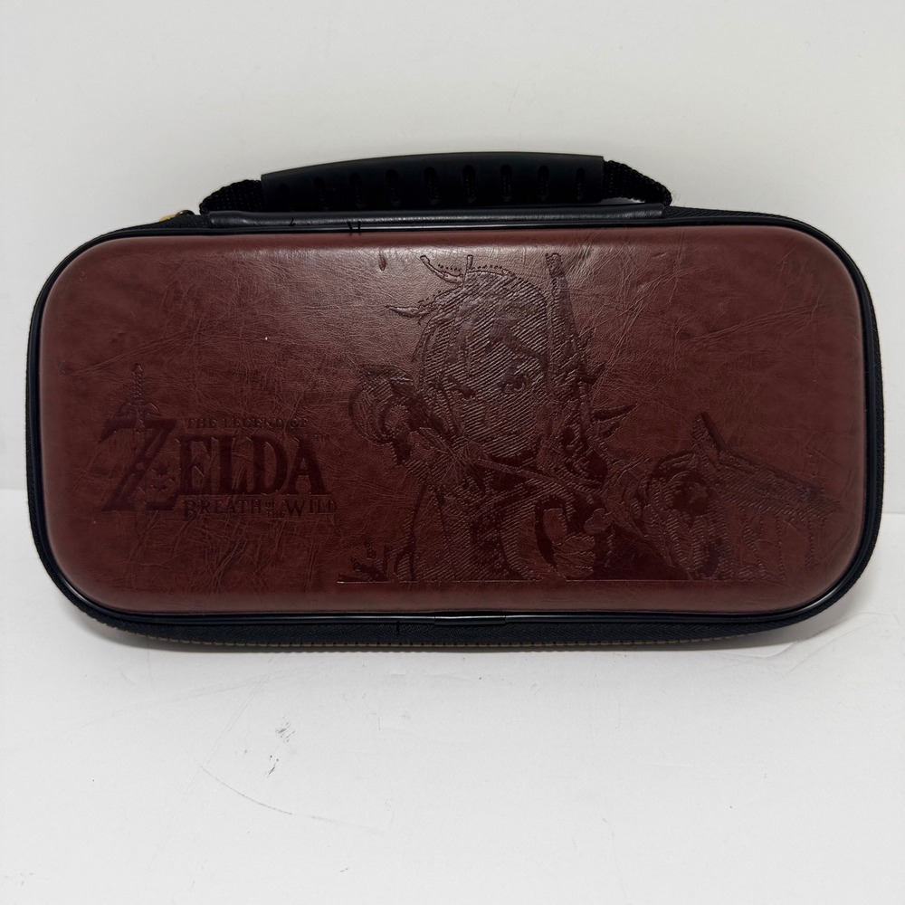 Nintendo Switch Zelda Breath of the Wild Brown Faux Leather Carrying Case Shell